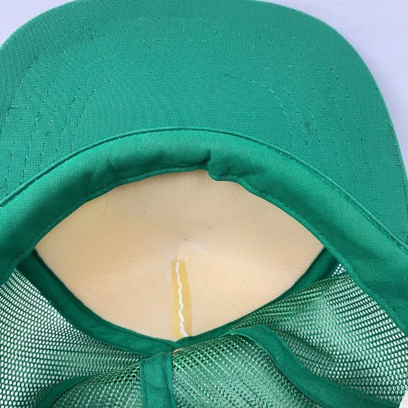 Vintage Carlsberg Beer Patch Snapback Hat Trucker Cap Mens Green Mesh - Picture 13 of 14